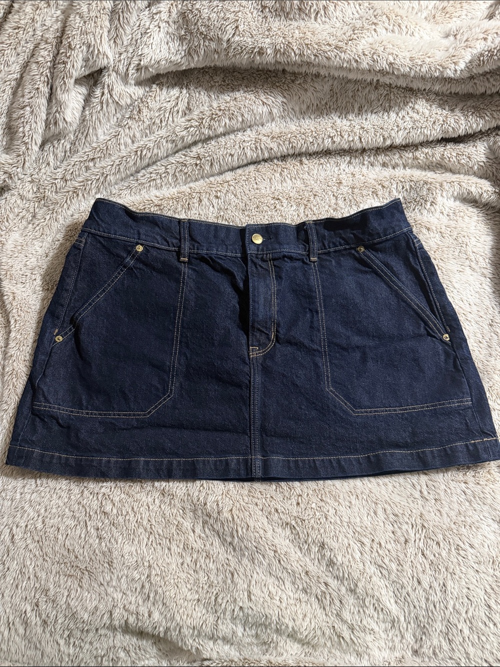 American Eagle Dark Blue Denim Mini Skirt